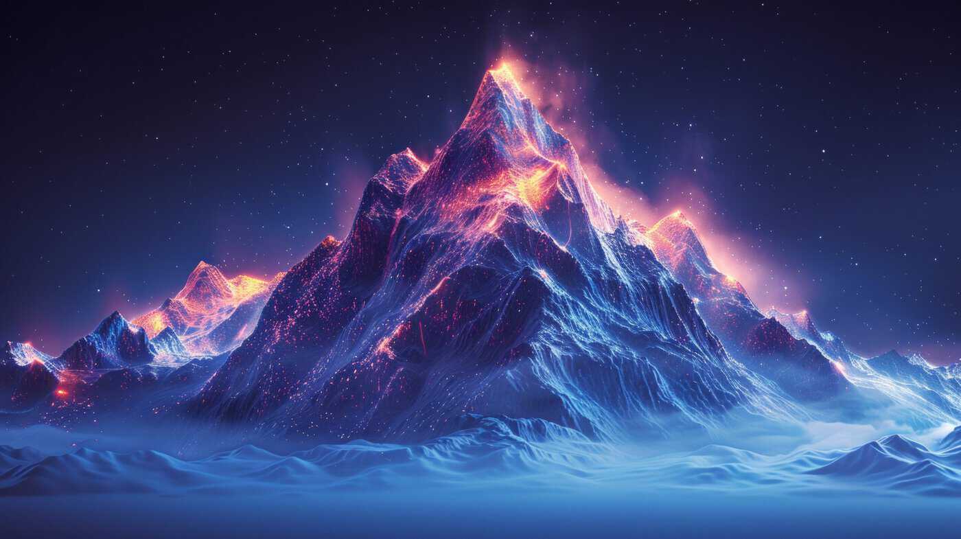 KI-Bild eines hohen Berges